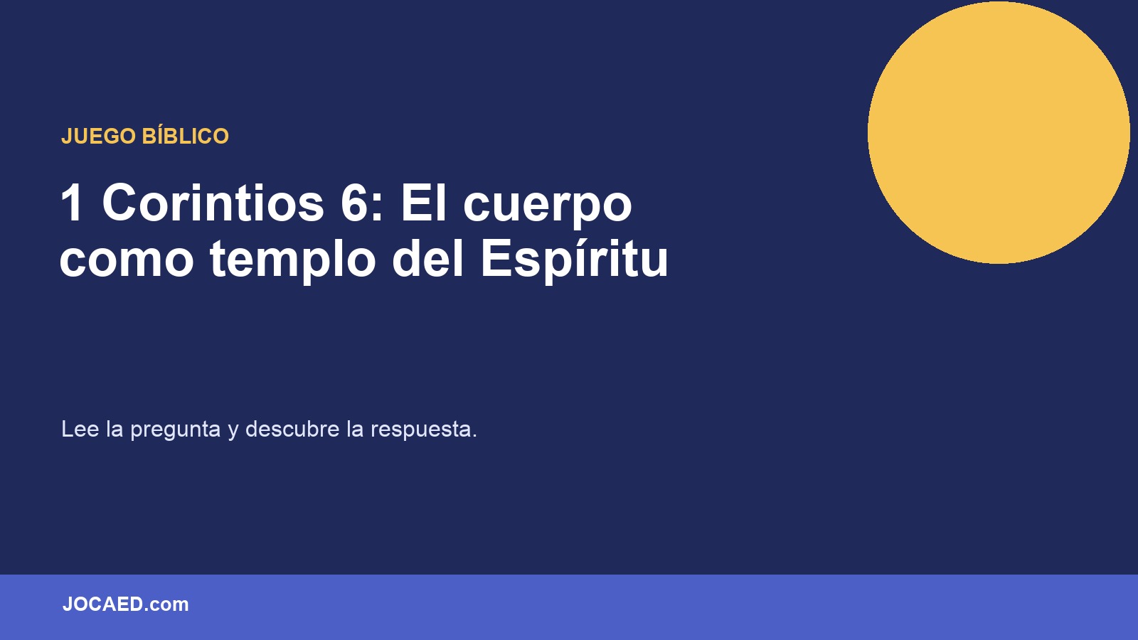 1 Corintios 6: El cuerpo como templo del Espíritu en PowerPoint