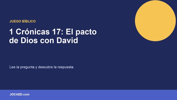 1 Crónicas 17: El pacto de Dios con David