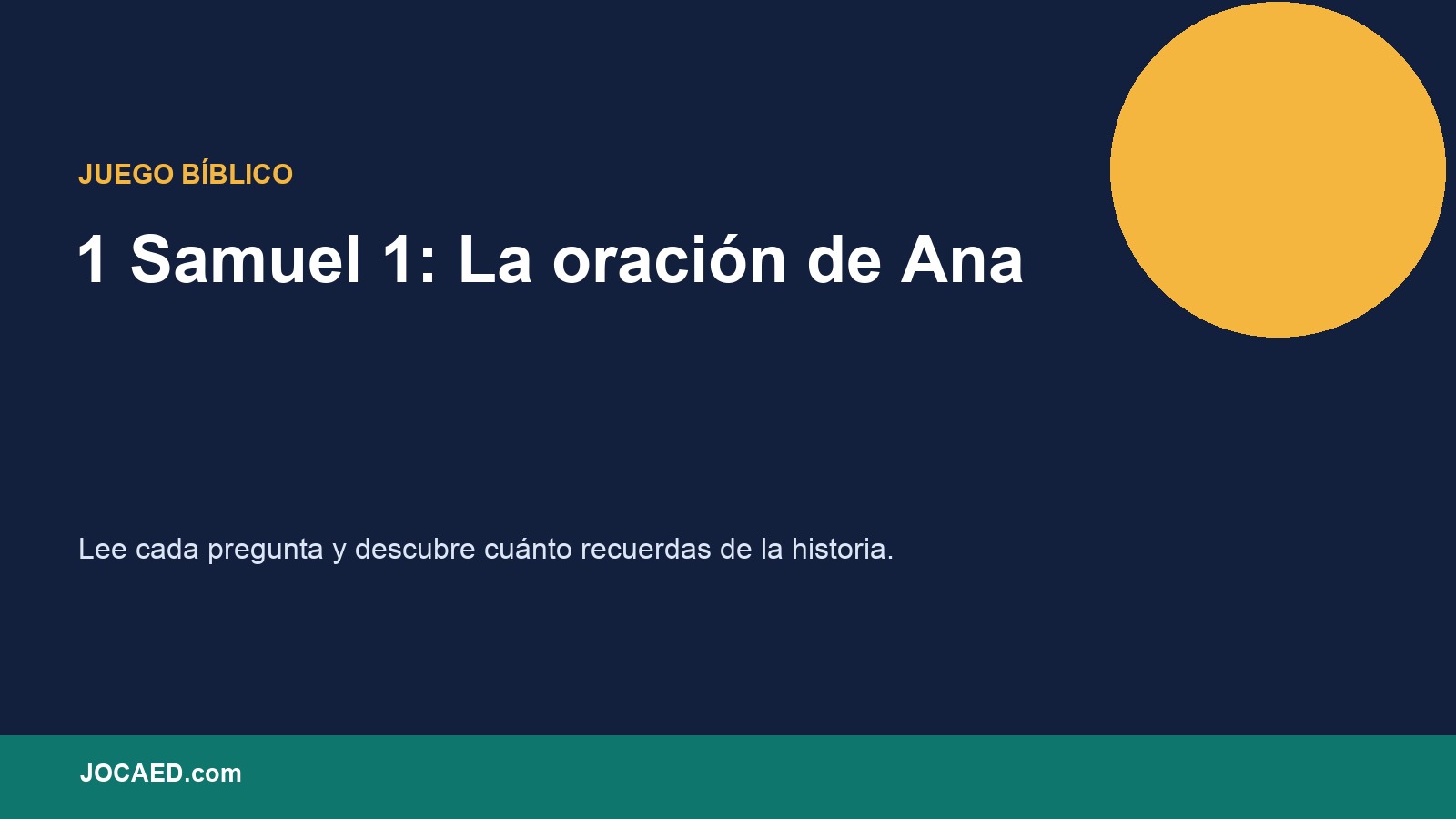1 Samuel 1: La oración de Ana en PowerPoint