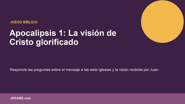 Apocalipsis 1: La visión de Cristo glorificado