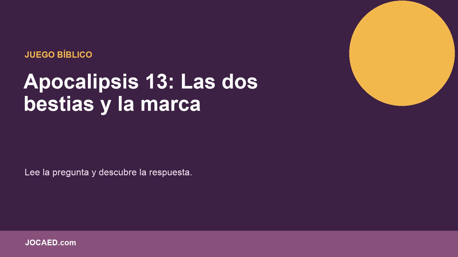 Apocalipsis 13: Las dos bestias y la marca en PowerPoint