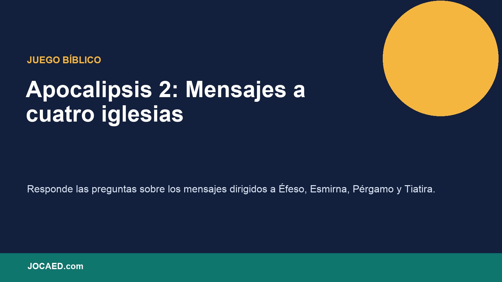 Apocalipsis 2: Mensajes a cuatro iglesias en PowerPoint