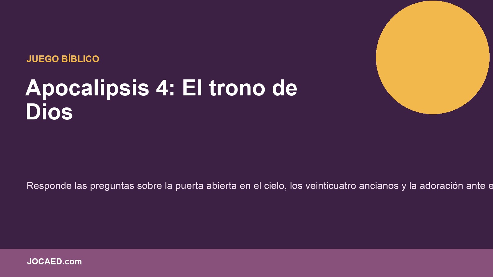 Apocalipsis 4: El trono de Dios en PowerPoint