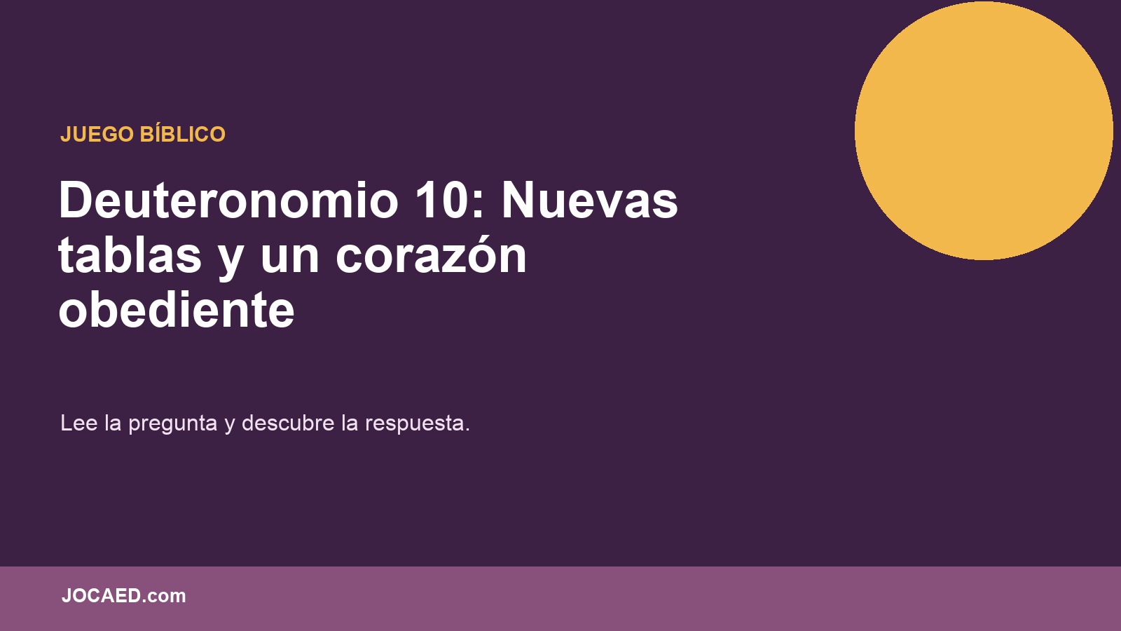 Deuteronomio 10: Nuevas tablas y un corazón obediente en PowerPoint