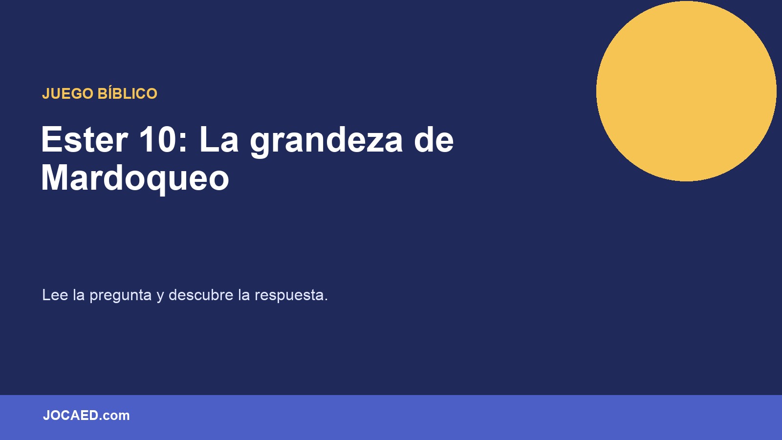 Ester 10: La grandeza de Mardoqueo en PowerPoint