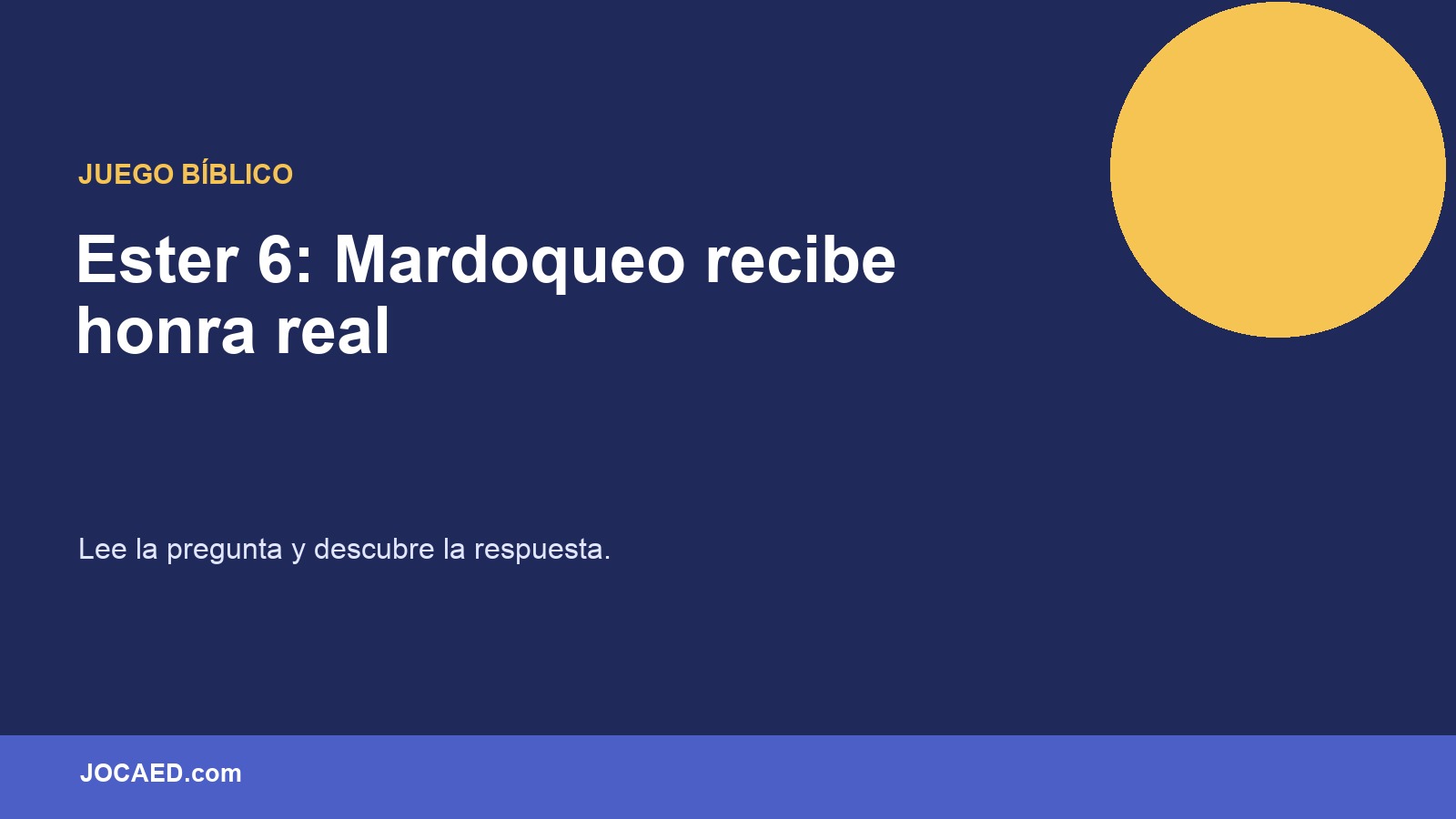 Ester 6: Mardoqueo recibe honra real en PowerPoint