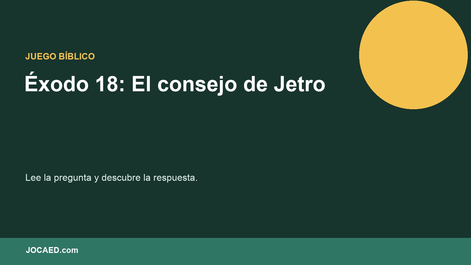 Éxodo 18: El consejo de Jetro en PowerPoint