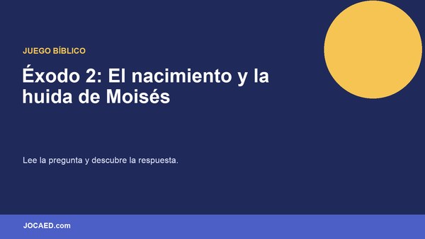 Éxodo 2: El nacimiento y la huida de Moisés