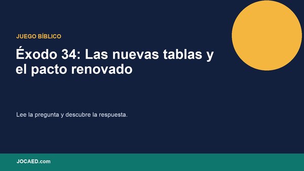 Éxodo 34: Las nuevas tablas y el pacto renovado