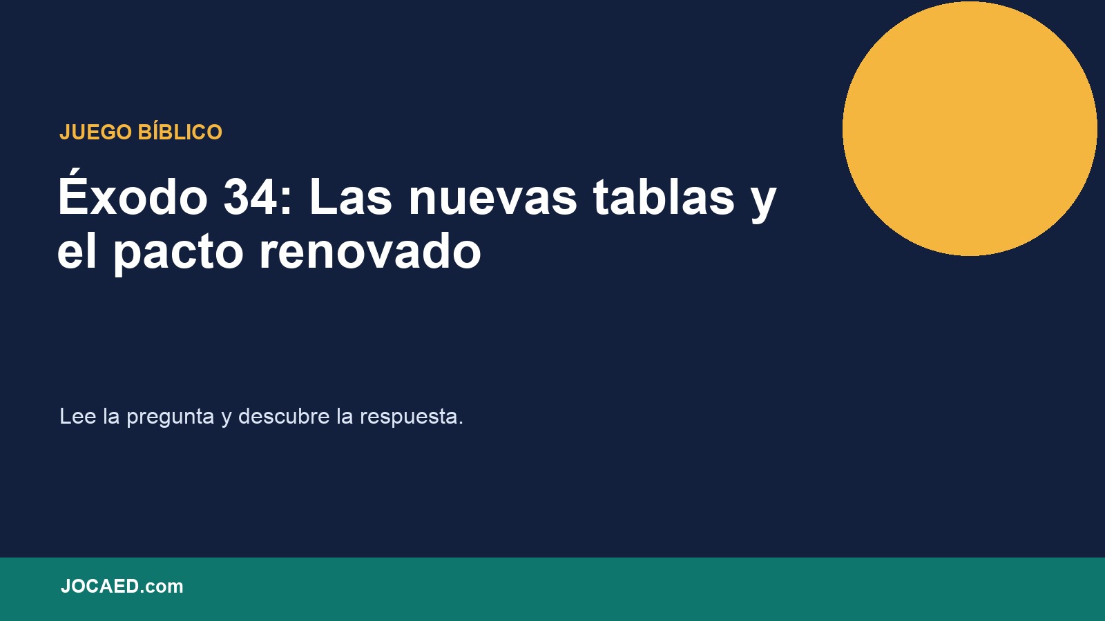 Éxodo 34: Las nuevas tablas y el pacto renovado en PowerPoint