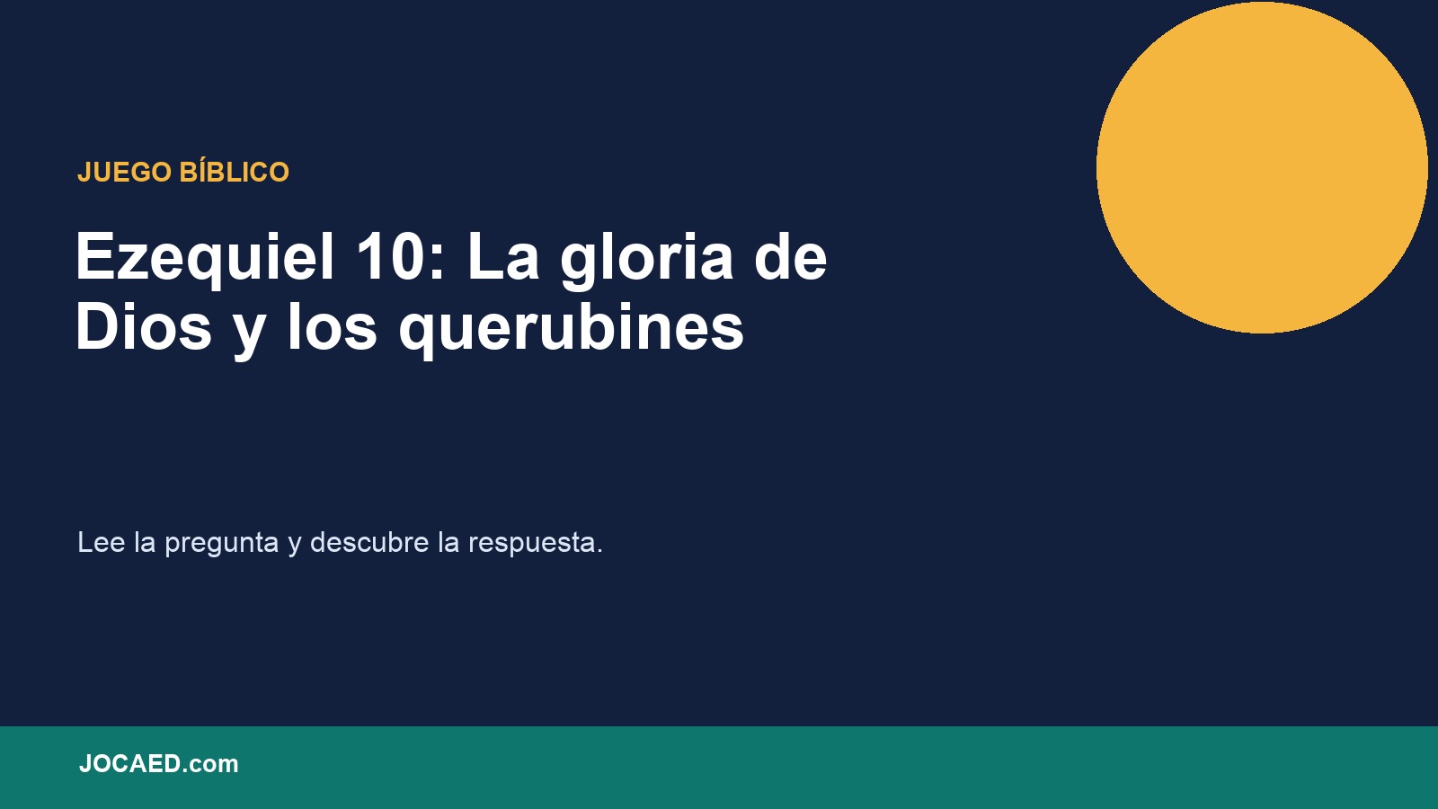 Ezequiel 10: La gloria de Dios y los querubines en PowerPoint