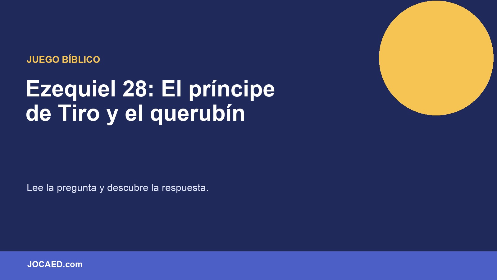 Ezequiel 28: El príncipe de Tiro y el querubín en PowerPoint
