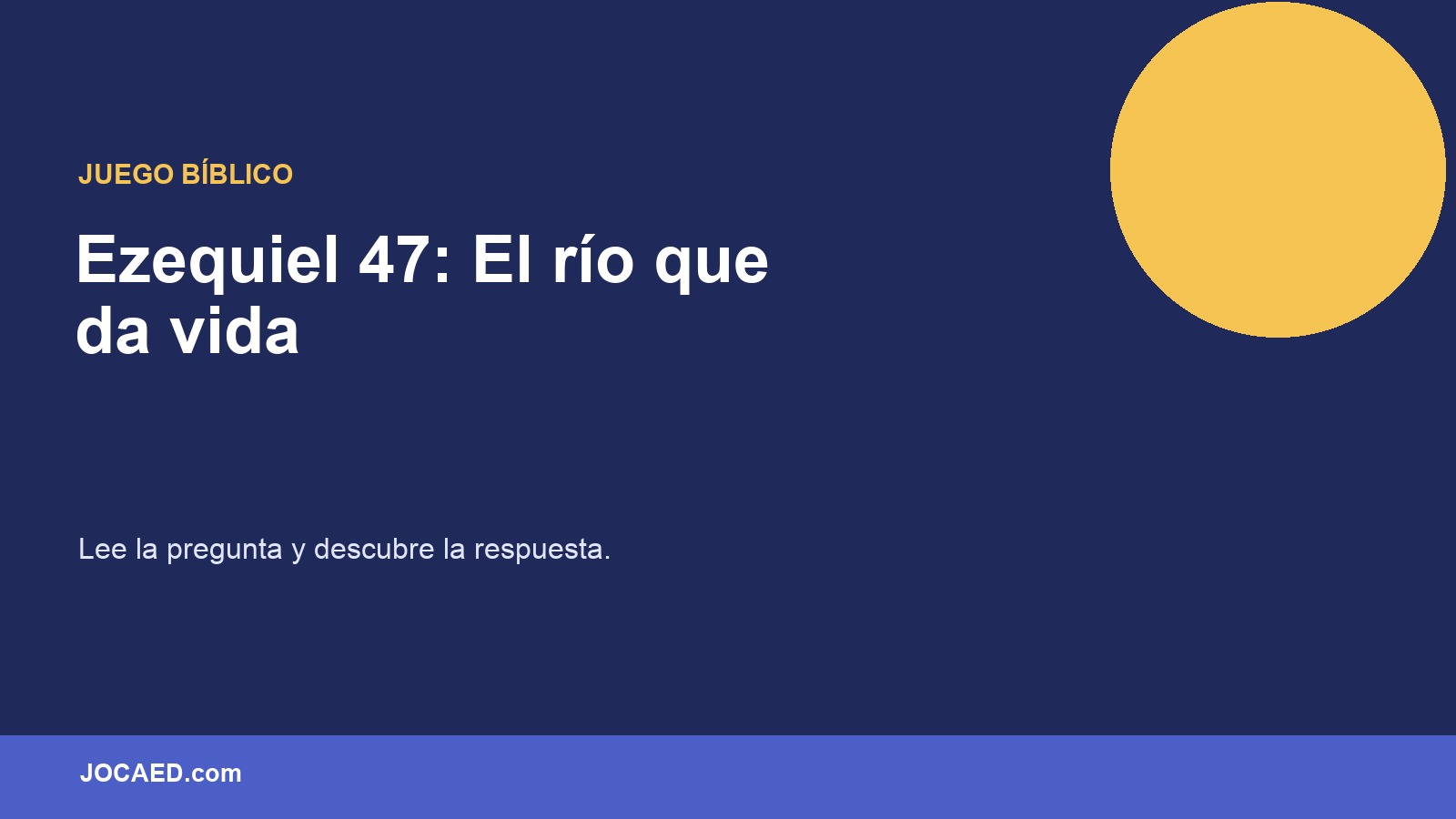 Ezequiel 47: El río que da vida en PowerPoint