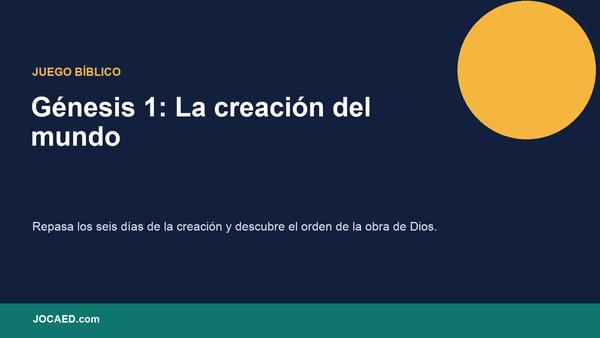 Génesis 1: La creación del mundo