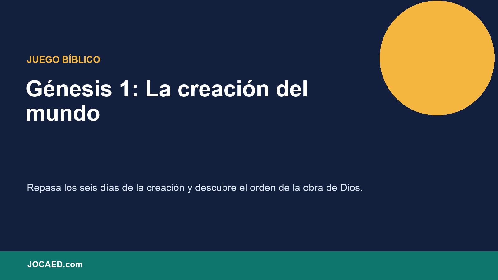 Génesis 1: La creación del mundo en PowerPoint