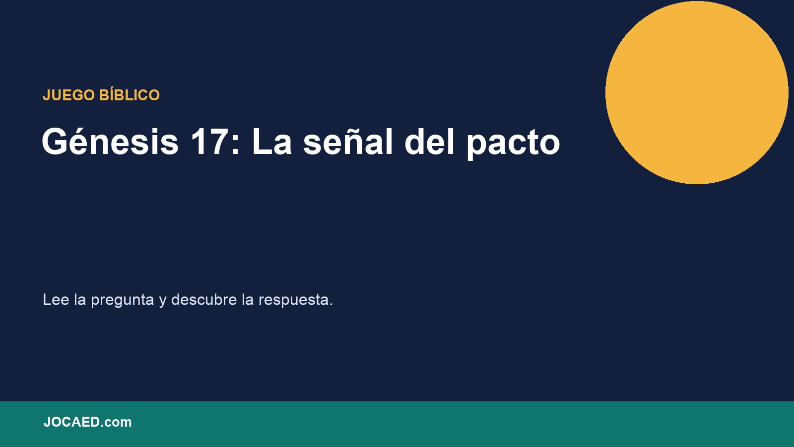 Génesis 17: La señal del pacto en PowerPoint