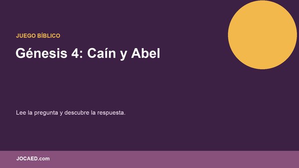 Génesis 4: Caín y Abel
