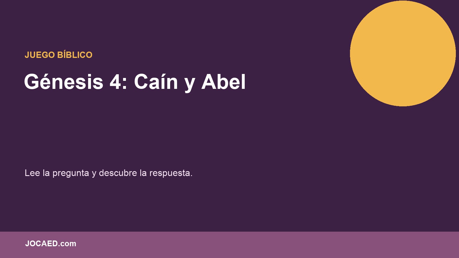 Génesis 4: Caín y Abel en PowerPoint