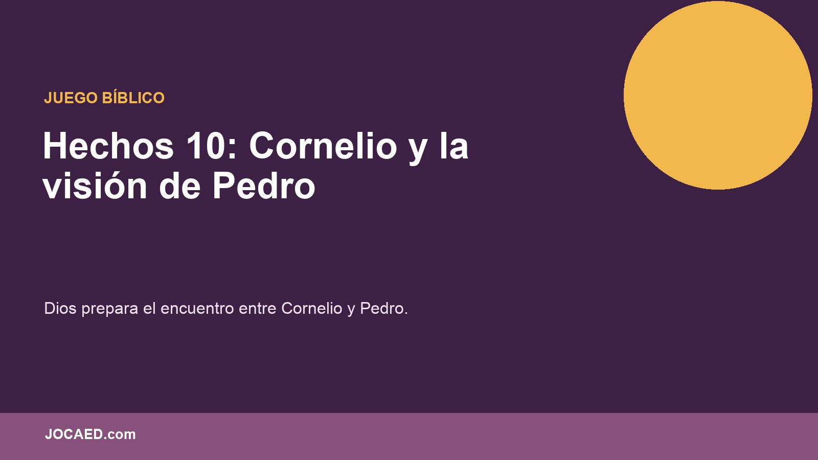 Hechos 10: Cornelio y la visión de Pedro en PowerPoint