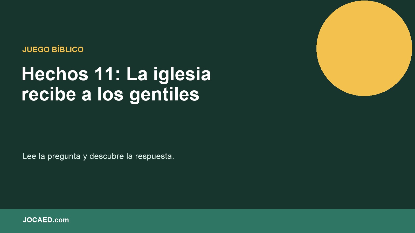 Hechos 11: La iglesia recibe a los gentiles en PowerPoint