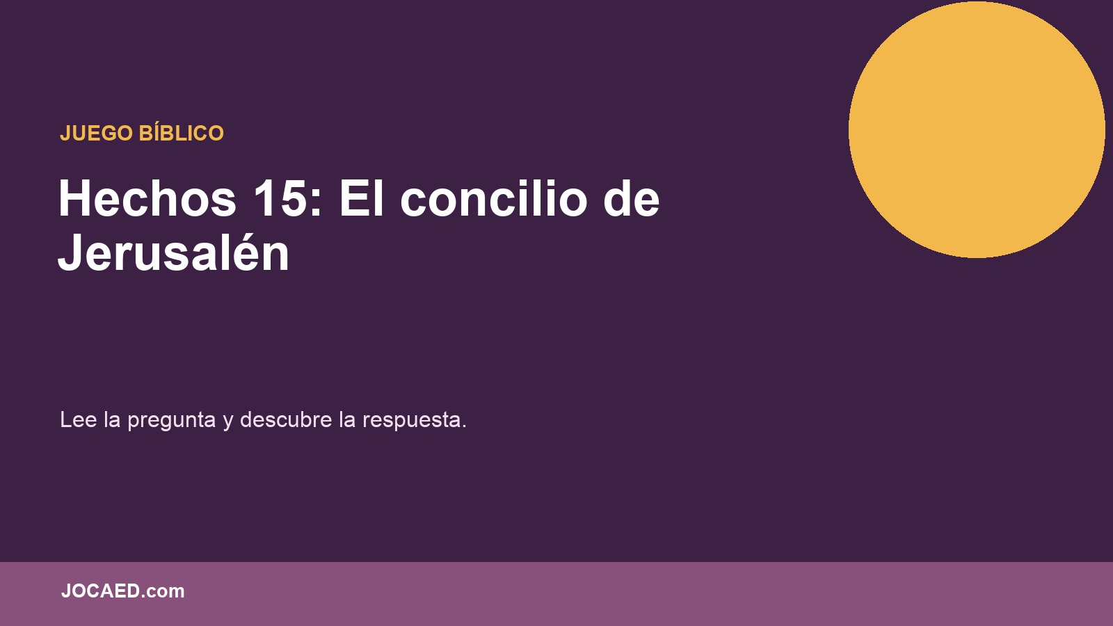 Hechos 15: El concilio de Jerusalén en PowerPoint