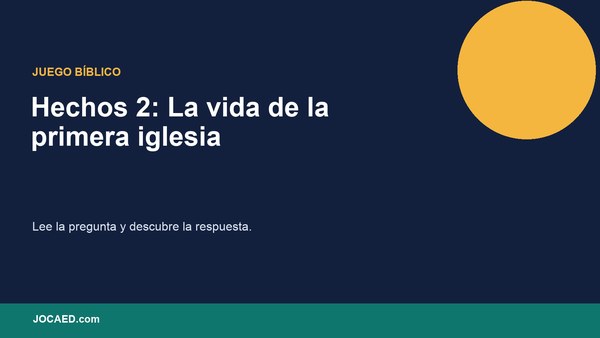 Hechos 2: La vida de la primera iglesia