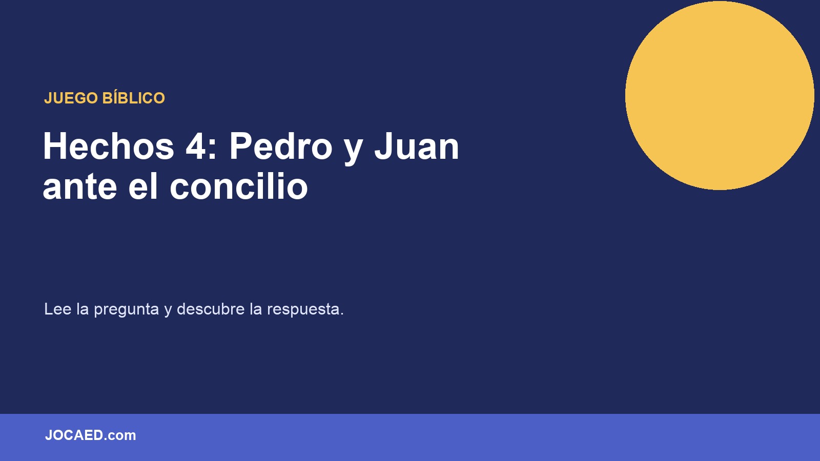 Hechos 4: Pedro y Juan ante el concilio en PowerPoint