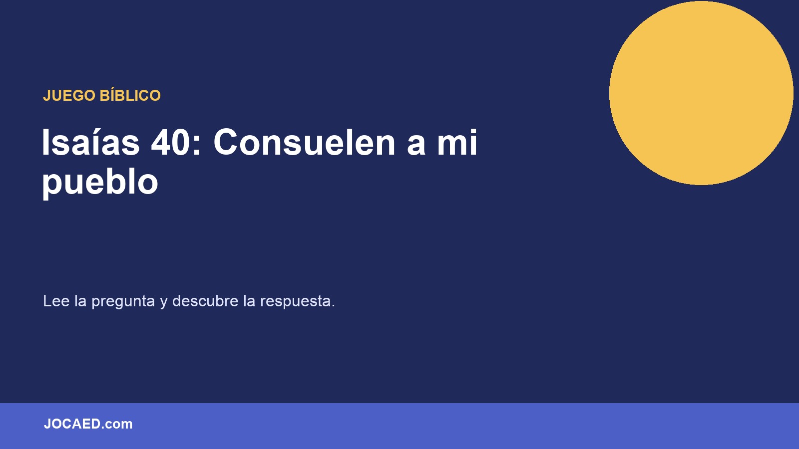 Isaías 40: Consuelen a mi pueblo en PowerPoint