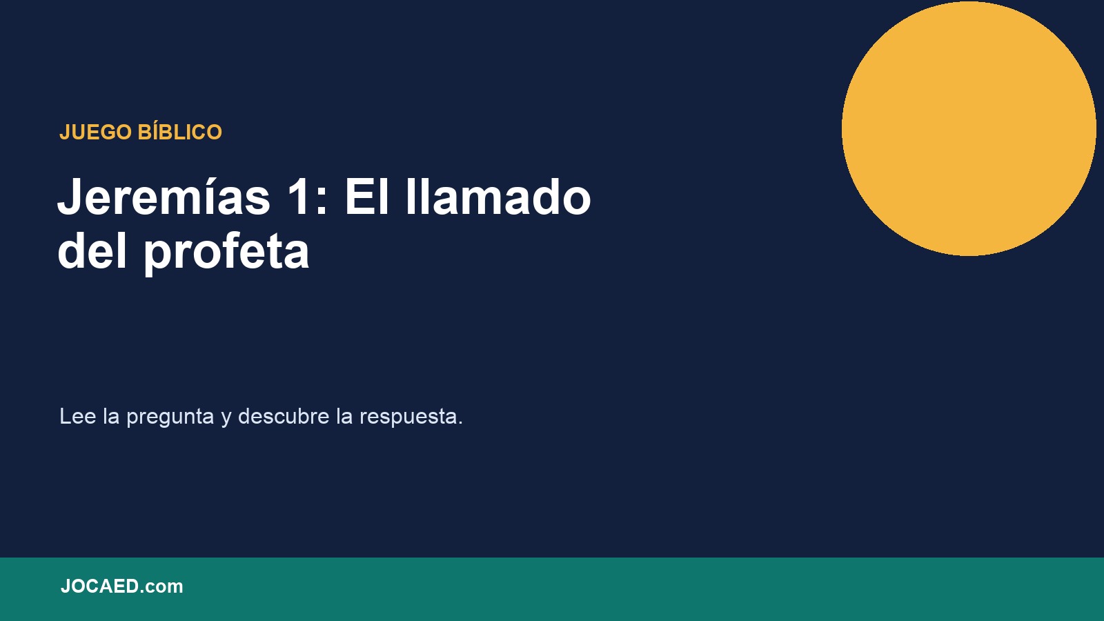 Jeremías 1: El llamado del profeta en PowerPoint