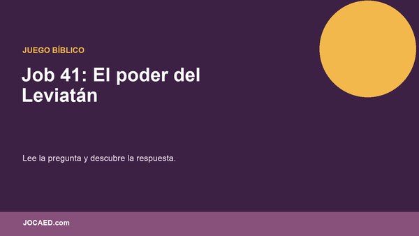 Job 41: El poder del Leviatán