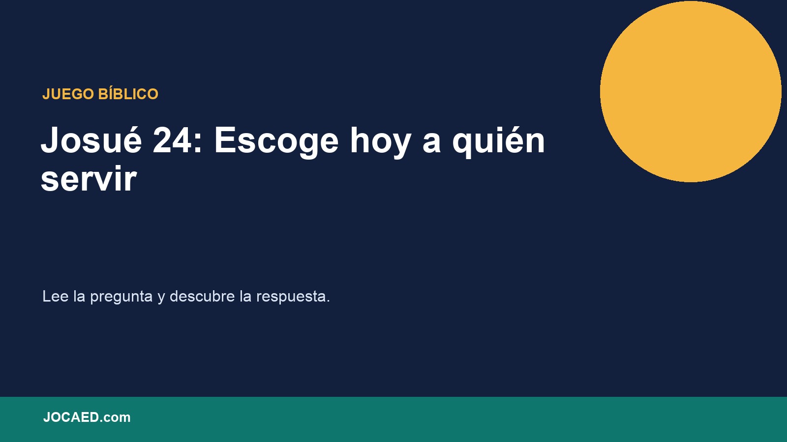 Josué 24: Escoge hoy a quién servir en PowerPoint