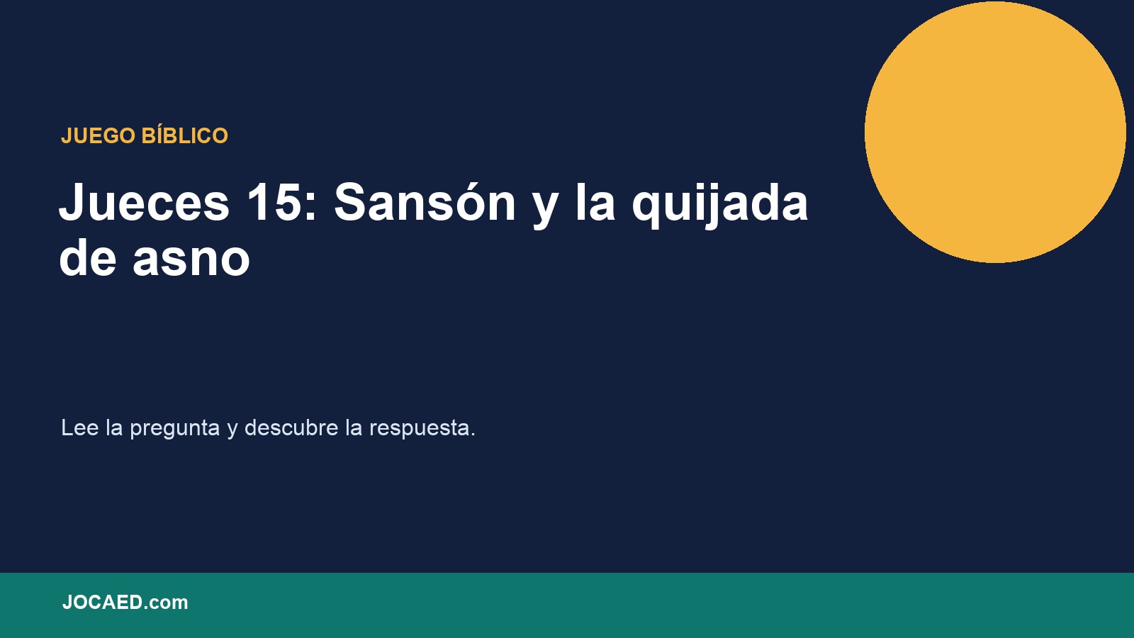 Jueces 15: Sansón y la quijada de asno en PowerPoint