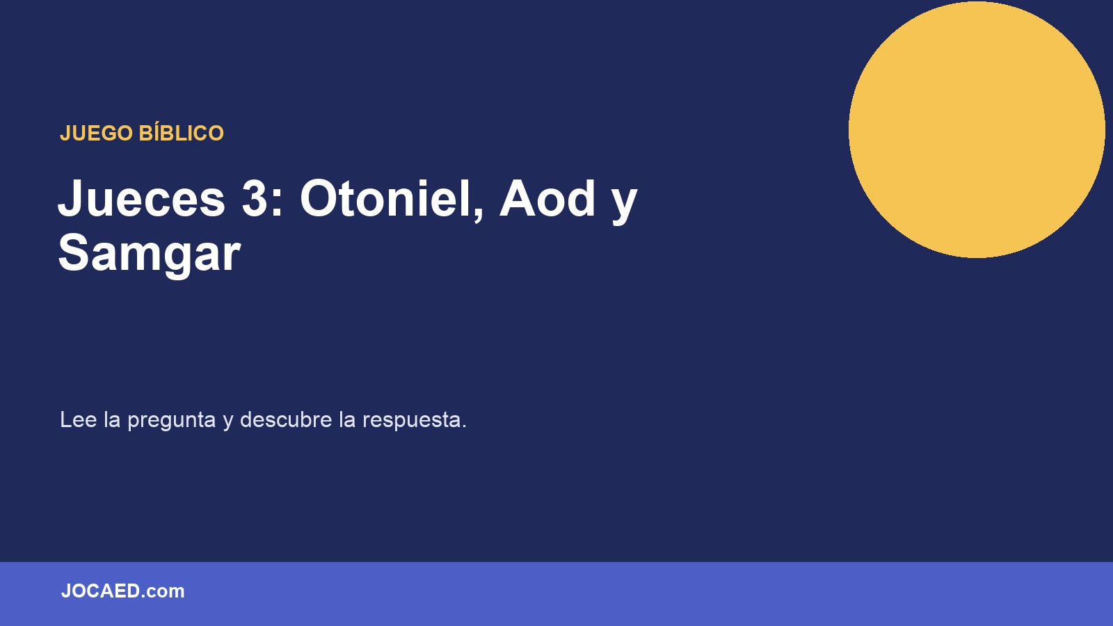 Jueces 3: Otoniel, Aod y Samgar en PowerPoint