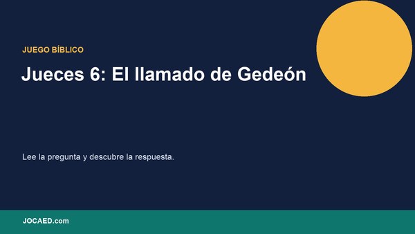 Jueces 6: El llamado de Gedeón