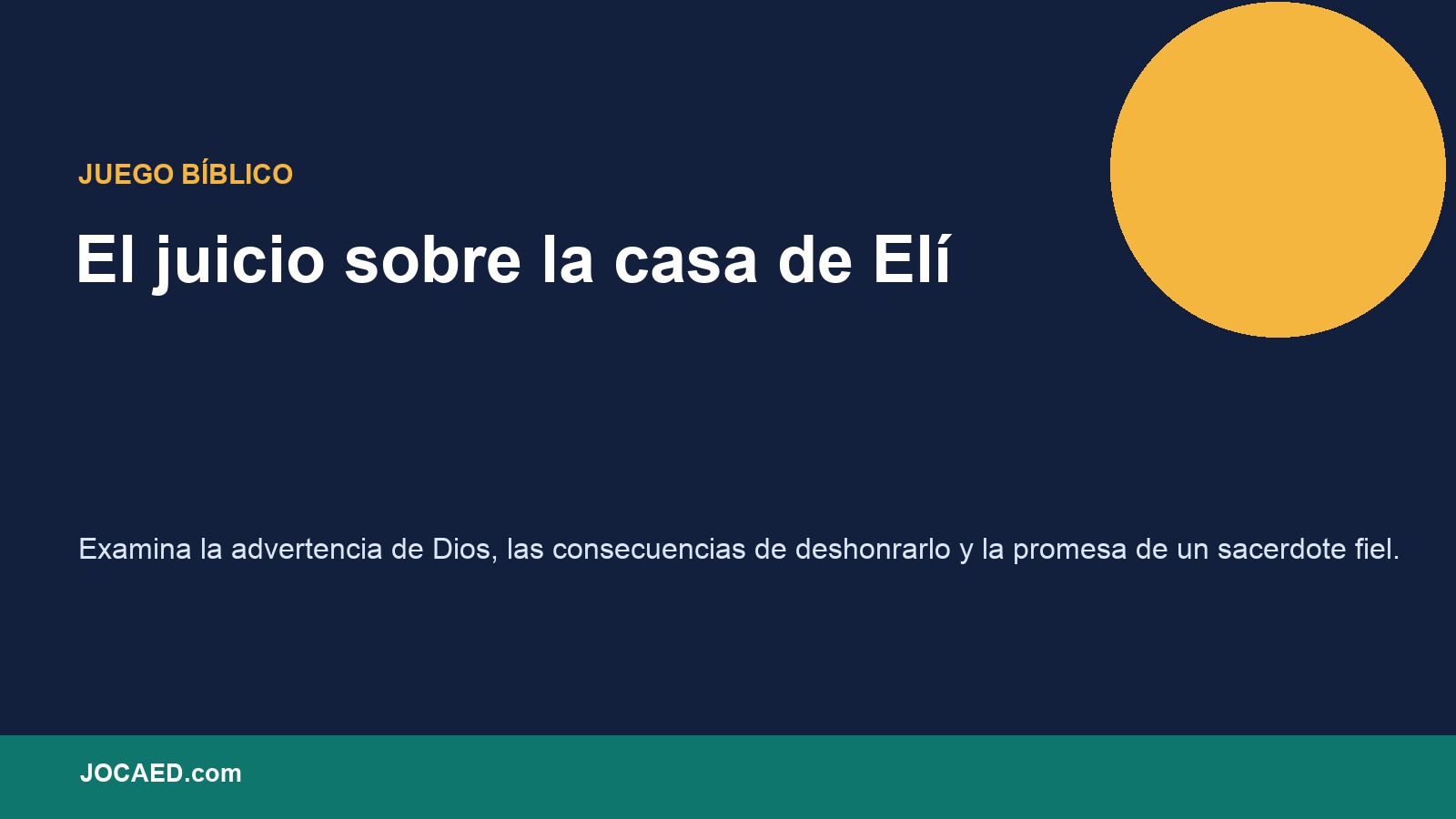 El juicio sobre la casa de Elí en PowerPoint