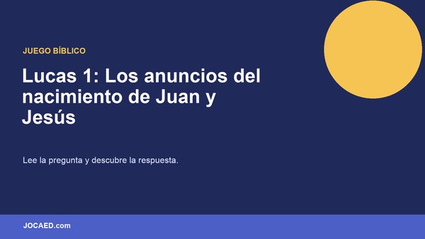 Lucas 1: Los anuncios del nacimiento de Juan y Jesús