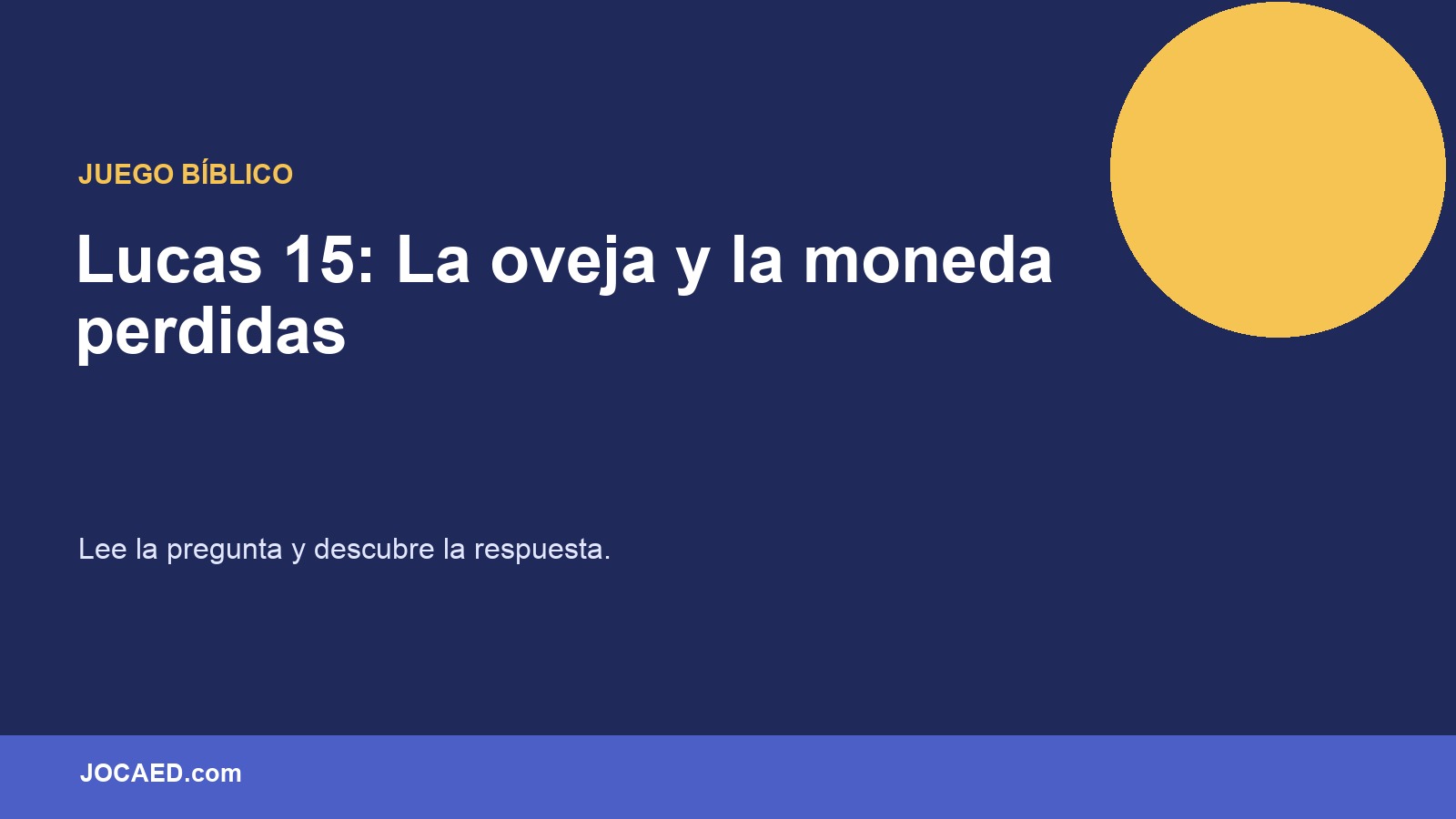 Lucas 15: La oveja y la moneda perdidas en PowerPoint