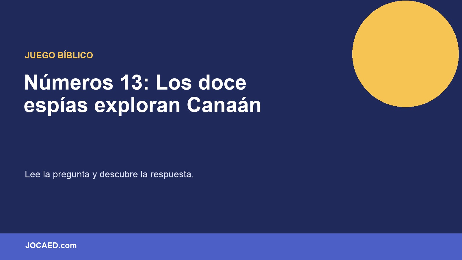 Números 13: Los doce espías exploran Canaán en PowerPoint