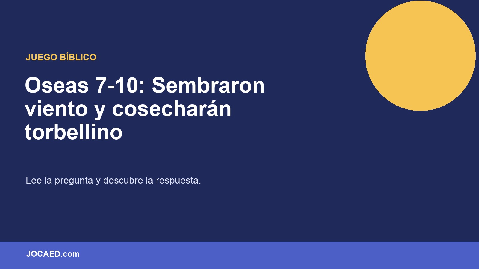 Oseas 7-10: Sembraron viento y cosecharán torbellino en PowerPoint